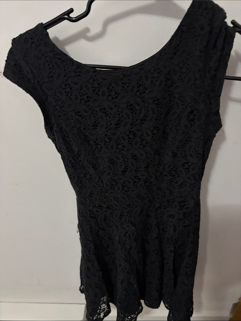 Black Lace Fit-and-Flare Dress - Classic Womenswear